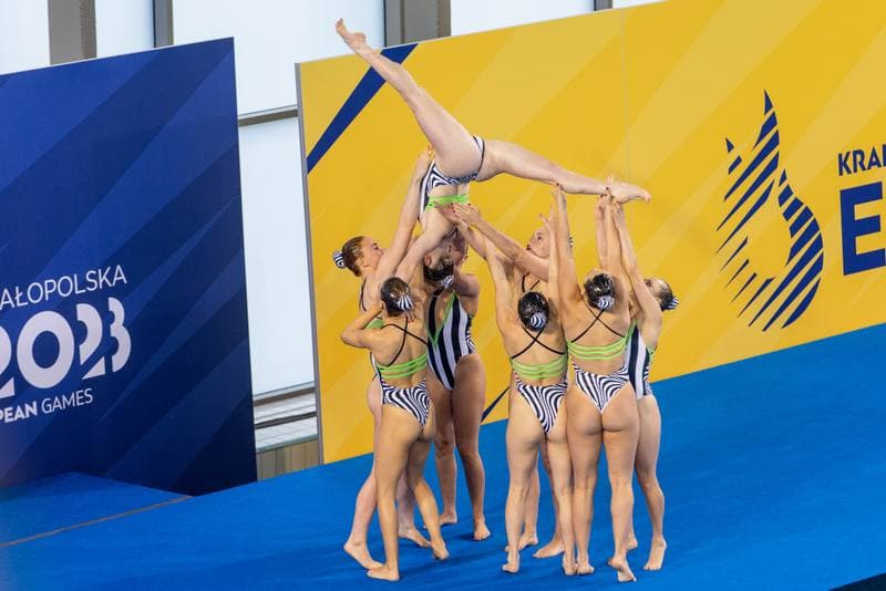 Artistic Swimming. European Games. Team Acrobatic Routine. 24.06.2023