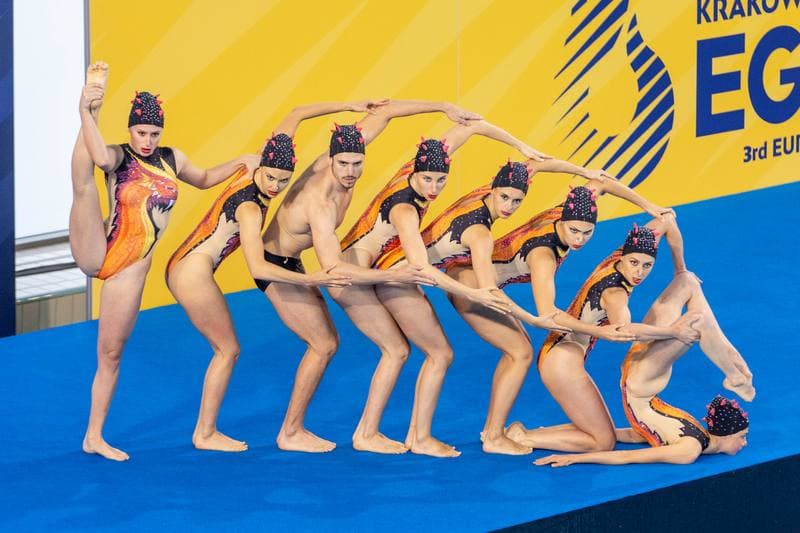 Artistic Swimming. European Games. Team Acrobatic Routine. 24.06.2023