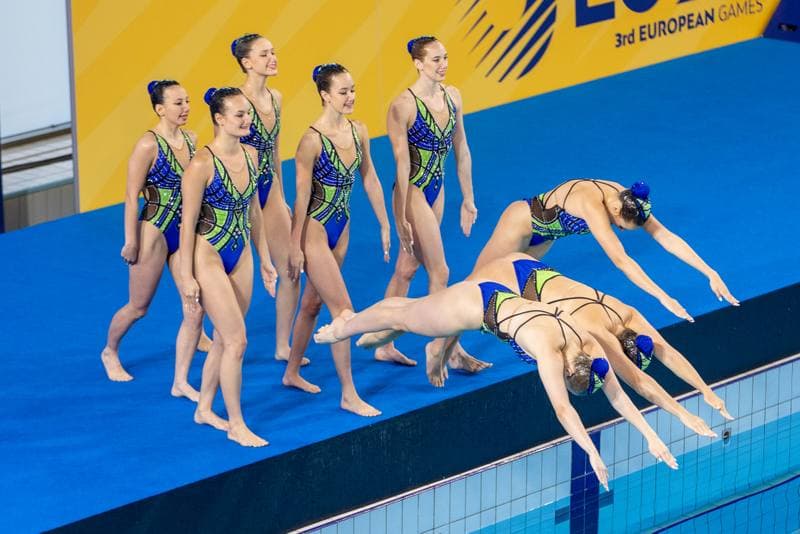 Artistic Swimming. European Games. Team Acrobatic Routine. 24.06.2023