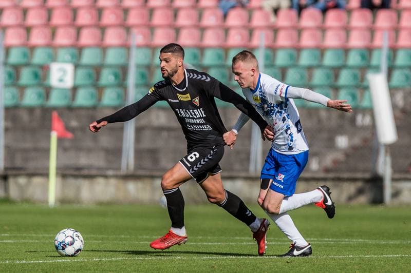 Football. Fortuna I Liga. Zaglebie Sosnowiec - Podbeskidzie Bielsko-Biala. 24.10.2021