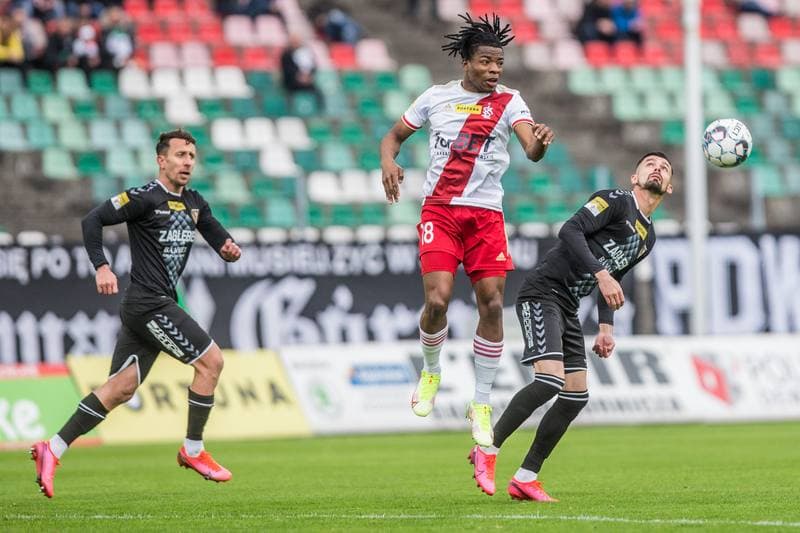 Football. Fortuna I Liga. Zaglebie Sosnowiec - LKS Lodz. 16.04.2022