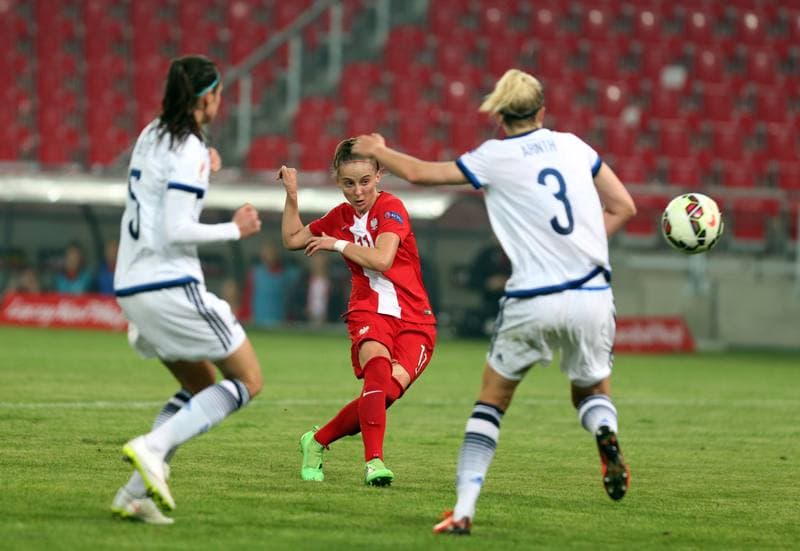 Football. Women's European Championship Qualifiers. Poland - Denmark. 07.04.2016