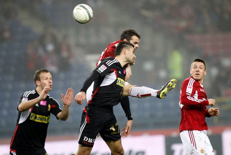 Football. T-Mobile Ekstraklasa. Wisla Krakow - Korona Kielce. 26.04.2015