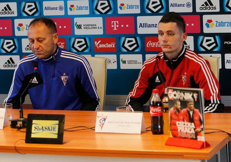 Football. Gornik Zabrze. Press Conference. 22.11.2013