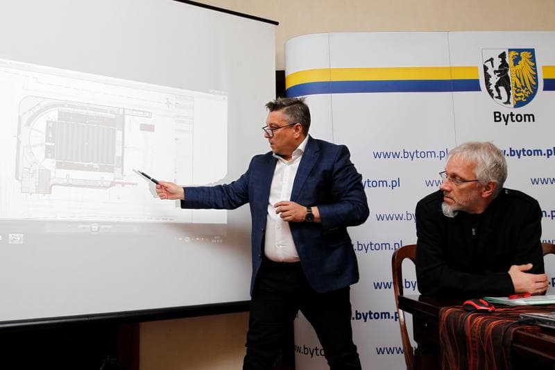 Football. Polonia Bytom. Press Conference. 17.10.2018
