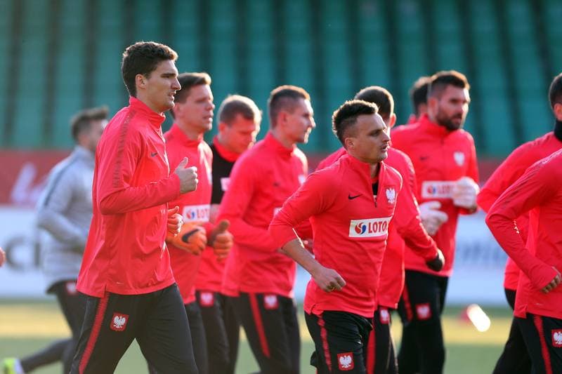 Football. Poland national team. Training. 25.03.2018