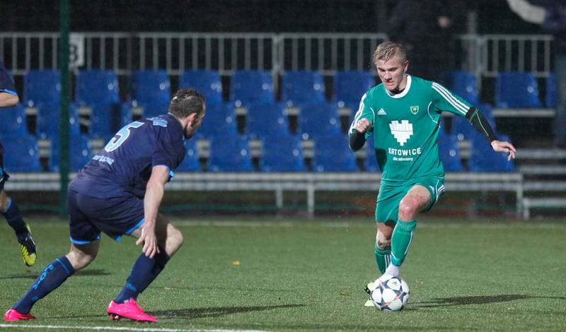 Football. IV Liga Katowice. GKS II Katowice - Slavia Ruda Slaska. 15.11.2015